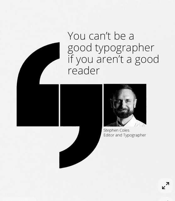 A monochrome typographic quote poster with minimal layout.
